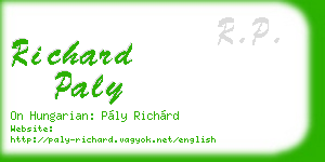 richard paly business card