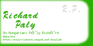 richard paly business card